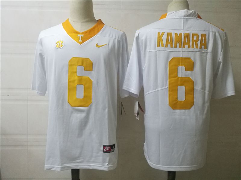 Men Tennessee Volunteers #6 Kamara White Nike 2025 NCAA Jersey->ncaa teams->NCAA Jersey